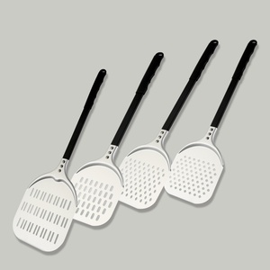 Pala para <span class=keywords><strong>Pizza</strong></span> Perforada de 6 Pulgadas, Cuadrada, de Aleación de Aluminio, con Mango Telescópico Ajustable - Product Image 2