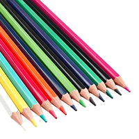 Ensemble de crayons de couleur en bois, 12 couleurs, crayons de couleur solides arc-en-ciel vibrants, papeterie de dessin, fournitures scolaires et de bureau, vente en gros