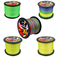 Ligne de pêche flottante en PE tressée à 8 brins avec double nœud, haute résistance, durable, écologique, légère et colorée pour la rivière