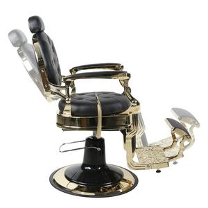 Chaise de barbier antique, chaises de <span class=keywords><strong>salon</strong></span> or noir, équipement de barbier, chaises personnalisées d'usine en gros - Product Image 6