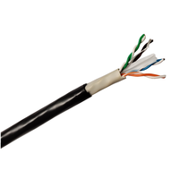 Kabel LAN FTP Shielded Cat5 dengan Jaket Ganda PVC Konduktor Padat Panjang 305m 8 Konduktor