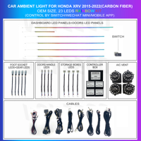 Luz ambiental para coche YZG, superventas, precio de fábrica, luz ambiental Interior para coche, luz ambiental de buena calidad para Honda XRV 2015-2022