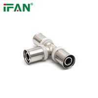 IFAN Échantillon Gratuit Plomberie Raccord PEX Raccords à pression en laiton Té pour tuyau de chauffage au sol