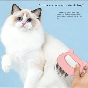 Pawmino Cat Face Shell Comb Soft Bristles For <b>Pet</b> Grooming - Product Image 4