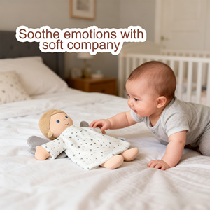 Nouveautés : Couverture de sécurité en peluche et serviette douillette avec rembourrage en coton PP, forme d'ange créative pour bébés de 0 à 24 mois - Product Image 2