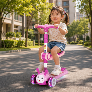 <span class=keywords><strong>Trottinette</strong></span> pliable à 3 roues pour enfants avec roues en PU, jouet de <span class=keywords><strong>trottinette</strong></span> d'extérieur en plastique pour enfants - Product Image 5