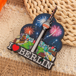 Imanes de nevera de aleación de madera personalizados y duraderos de Berlín, Alemania, con el Puerta de Brandenburgo, recuerdo de viaje, marco magnético para fotos, decoración del hogar - Product Image 6