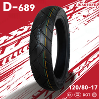 إطار دراجة نارية ثقيل الوزن 8PR مقاس 120/80-17، إطارات بدون أنبوب مقاس 17 بوصة للدراجات الشوارعية، قدرة تحمل قوية