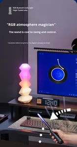 Lampe de table populaire sur Internet pour chambre et bureau, avec commande vocale USB, contrôle par baguette magique, lumière rotative et à intensité variable - Product Image 4