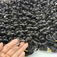 Nouvelles Tresses au Crochet Effet Plume, Extensions de Cheveux Humains 12-30 Pouces, Bouclées Profondes, Lot de Cheveux Naturels à Tresser