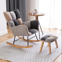 Chaise berçante simple de luxe canapé décontracté pour salon balcon chaise boule en tissu métallique pour salle à manger café Accent Design