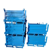 Bac à ferraille auto-vidant empilable en acier haute résistance pour le stockage et la manutention des copeaux et résidus métalliques en usine
