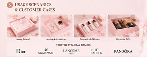 Boîte de présentation rose personnalisée, structure pliable, papier de qualité supérieure, impression de logo en feuille d'or, accessoires vestimentaires, événements, boîte cadeau de luxe - Product Image 6
