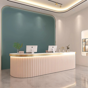 Petit <span class=keywords><strong>comptoir</strong></span> de salon de beauté spa personnalisé <span class=keywords><strong>Comptoir</strong></span> de bar léger et luxueux pour manucure boutique moderne et simple - Product Image 5