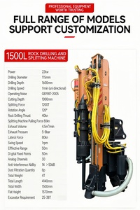 Geluidsarme, milieuvriendelijke hydraulische rotsboormachinepomp voor bouwvernietiging/tunnelbouw, 8.000 ton splitskracht - Product Image 3