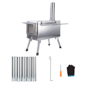 Estufa <span class=keywords><strong>de</strong></span> <span class=keywords><strong>Leña</strong></span> Portátil <span class=keywords><strong>de</strong></span> Acero Inoxidable <span class=keywords><strong>para</strong></span> Acampar al Aire Libre, <span class=keywords><strong>de</strong></span> la Fábrica Luling, <span class=keywords><strong>para</strong></span> Calefacción y Cocina - Product Image 4