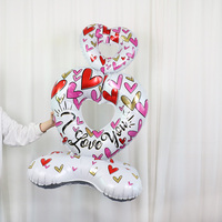 Ballons en aluminium en forme de cœur sur pied pour la Saint-Valentin, l'anniversaire, les mariages, les propositions de mariage et les décorations de fête - Vente en gros