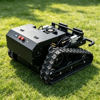 Livraison gratuite, tondeuse à gazon à moteur essence CE EPA avec chenilles en caoutchouc agricoles, tondeuse à gazon robotisée télécommandée