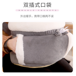 <b>Cat</b> <b>Carrier</b> Chest Bag Grey Fleece Insulated Pet Travel <b>Backpack</b> For <b>Cats</b> And Dogs Winter Warm Portable Double Shoulder - Product Image 2