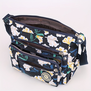 กระเป๋าไนลอนสะพายไหล่สำหรับผู้หญิง, กระเป๋าคาดลำตัวกระเป๋าสะพายข้างสำหรับคุณแม่วัยกลางคนผ้าใบผ้าพิมพ์ลาย - Product Image 2