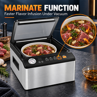 Machine d'emballage sous vide avec manomètre et barres de scellage doubles pour sacs gaufrés lisses et sacs en aluminium OEM ODM