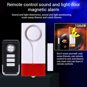 Không dây điều khiển từ xa âm thanh ánh sáng cửa từ báo động chống trộm cửa và cửa sổ báo động xâm nhập điều khiển từ xa thiết bị báo động - Product Image 5