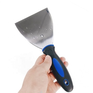 <span class=keywords><strong>Couteau</strong></span> à joint pour cloisons sèches en acier inoxydable à poignée souple de 5 pouces, qualité professionnelle, finition confortable, outil manuel pour plaques de plâtre, gyproc, plâtre - Product Image 2