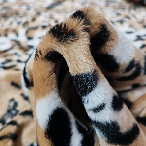 Bán Buôn <span class=keywords><strong>Leopard</strong></span>-In Faux Fur Vải Sang Trọng Cho Giày Hàng May Mặc Bọc & Đồ Chơi 100% Polyester Dệt Kim Ủng Hộ - Product Image 4
