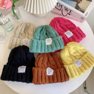 Hongsbi berretto invernale in maglia alla moda cappello invernale per coppie abiti abbinati per la famiglia - Product Image 1