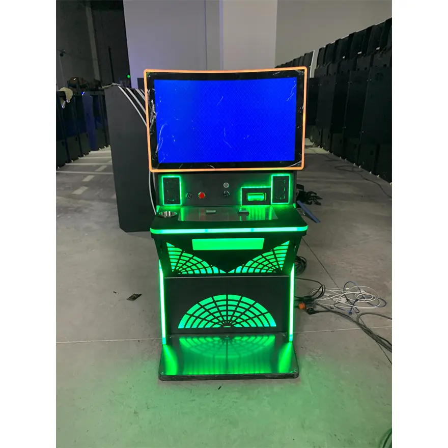 Nuovissimo $1-$100 di validazione della fattura POG 27 pollici Touch Screen curva Standup Cabinet macchina da gioco con doppi pulsanti Bash