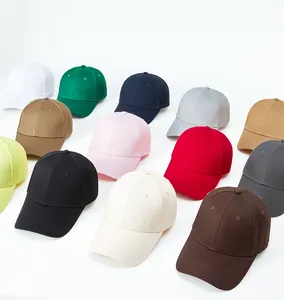 High Quality Fashion Cotton Solid Baseball Cap Blank Gorras Plain Solid Coloured Sport Baseball Caps