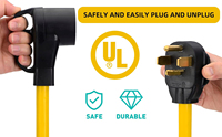 Adaptateur de chargeur EV NEMA 14-30P vers 14-50R, cordon 125V/250V, prise mâle 4 broches pour sèche-linge vers prise femelle 4 broches 50 ampères, 10 AWG