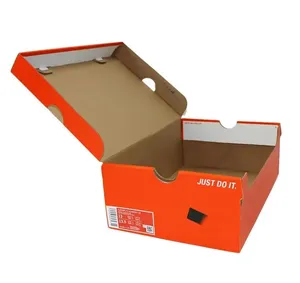 Emballage de boîte de papier de chaussures en carton rigide de haute qualité Boîte à chaussures en carton personnalisée orange Emballage de chaussures de baskets bottes pour femmes - Product Image 2