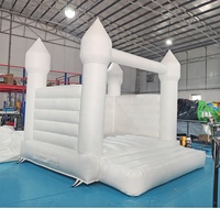 Château gonflable blanc de luxe pour mariage et fête, à vendre