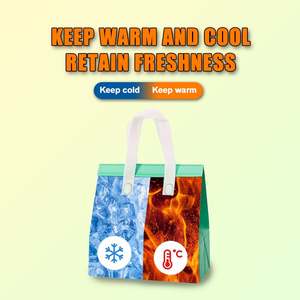 Sac isotherme personnalisé réutilisable pour barbecue, sac de courses et de pique-nique en non-tissé, sac isotherme pour le transport de repas - Product Image 6