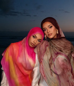 ड्रॉपशीपिंग कस्टम मुद्रित जातीय बन्ना वॉइल स्क्वायर स्कार्फ हिजाब महिलाओं के लिए मुस्लिम विभाग - Product Image 2