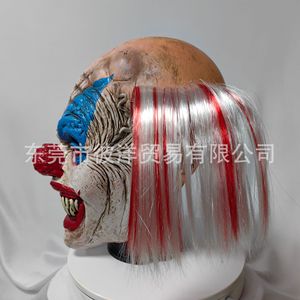 Máscara de látex de payaso de Halloween con nariz roja, sonriente y aterrador, accesorio de fiesta, tocado de mascarada, estilo peculiar, material de emulsión - Product Image 4