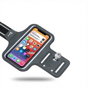 Manicotto per Telefono Trasparente Sottile Antiurto Unisex in Plastica con Fodera in PU per Corsa e Sport - Product Image 1