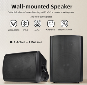 Wireless <b>Wall</b>-Mounted Stereo Speaker System for BT5.4 Dual-Band WiFi 100W Output <b>Metal</b> <b>Cabinet</b> Multi-Room Audio Wireless <b>Wall</b> Mo - Product Image 4
