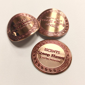 Etiquetas Redondas Vintage para Perfumes, Borde Clásico con Diseño Griego y <span class=keywords><strong>Película</strong></span> Protectora - Pegatinas Personalizadas con Lámina Dorada Rosa - Product Image 2