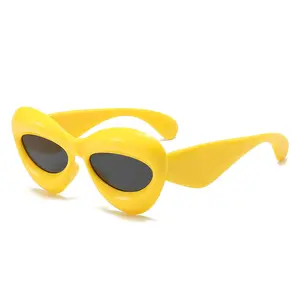 2024 aktuell neue Lieferung Farbe Mode Lippen-Augen-Sonnenbrille italienisches Design Sonnenbrille Damen Herren Unisex