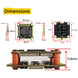 DAKEFPV H743 Metal Mark4 Flight Controller STM32H743 FC 6S 8S 55A 70A 80A Stack Supporto Betaflight Ardupilot per Droni FPV da Corsa RC - Product Image 2