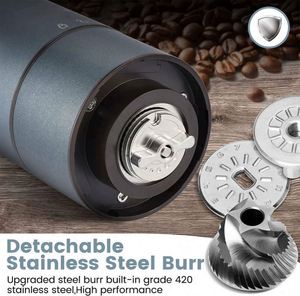 เครื่องบดกาแฟอัตโนมัติขนาดเล็กแบบพกพา  ใบมีดสแตนเลส  ชาร์จผ่าน USB สำหรับกาแฟเอสเพรสโซ - Product Image 3