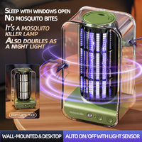 Lámpara Antimosquitos Eléctrica Recargable con Sensor 2026, Trampa de Luz UV, Eliminador de Insectos Silencioso, para Pared, Escritorio y Camping