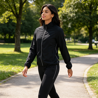 Veste de sport pour homme avec empiècements en mesh, personnalisable, légère, confortable, coupe-vent pour l'extérieur, avec fermeture éclair cachée pour homme