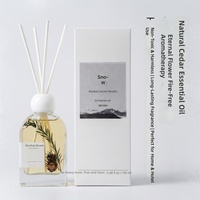 Coffret Cadeau d'Aromathérapie Sans Flamme aux Fleurs Séchées 180ml – Diffusion de Parfum Sans Feu pour Chambre, Hôtel, Maison ; Utilisation 30-60 Jours