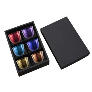 ชุดแก้วกาแฟอาหรับสุดหรูขายดี ผลิตจากสแตนเลสสตีลสองชั้น ดีไซน์คลาสสิก Unisweet Cawa แก้วชาไม่มีหูจับ - Product Image 5