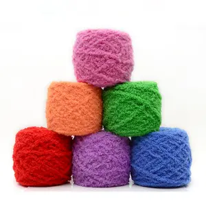 Made in china super soft multi colors 100g 3ply coral fleece yarn for diy