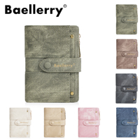 Dompet Wanita Lucu BAELLERRY 2025 Baru dengan Kancing dan Ritsleting Logam, Dapat Dikustomisasi, Grosir Pabrik, untuk Wanita