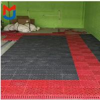 Dalles de Sol de Garage en Plastique Emboîtables de Haute Qualité, Dalles Caillebotis en PVC pour Lave-Auto